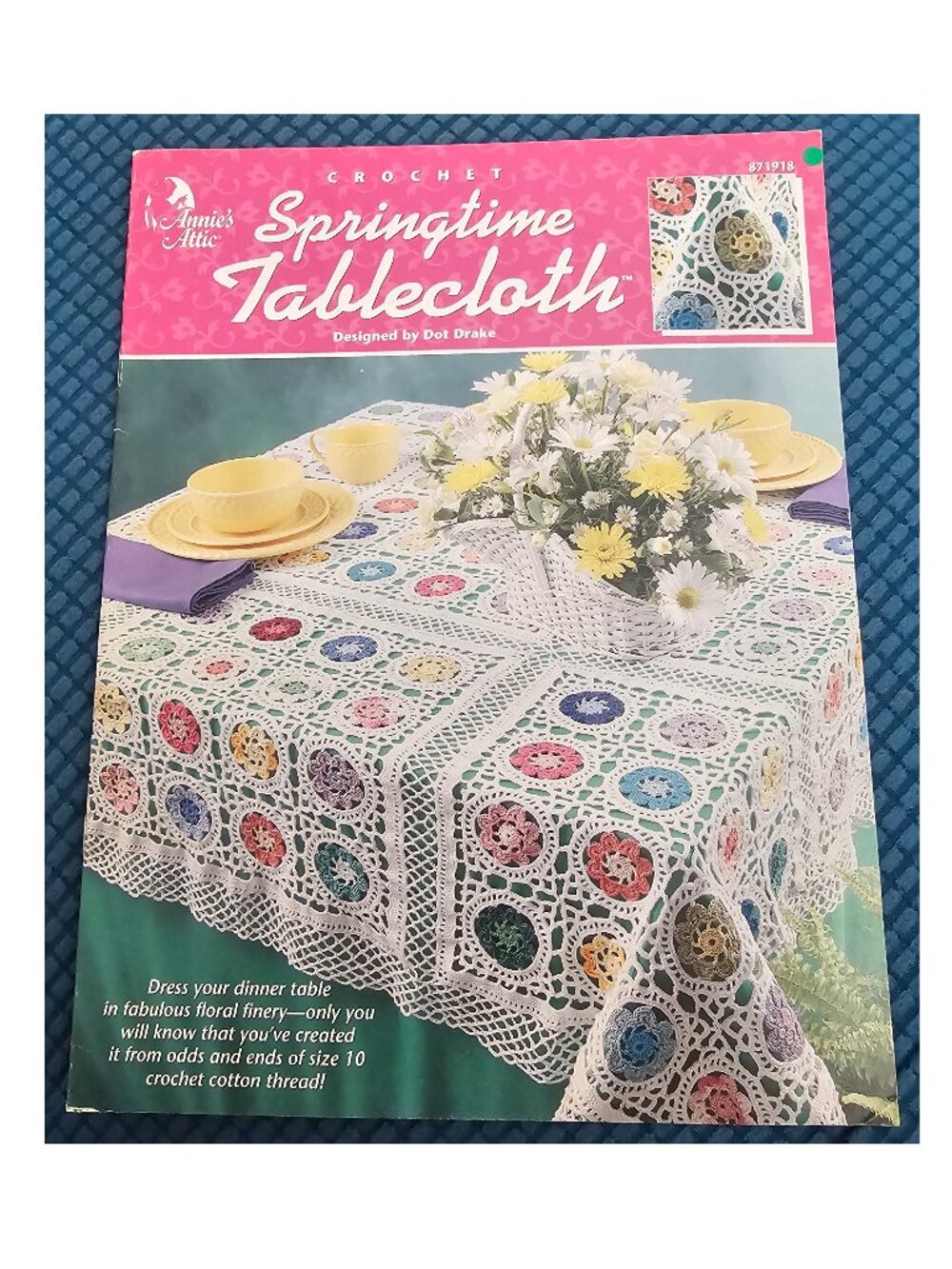 Annie's Attic Crochet Springtime Tablecloth Dot Drake 871918